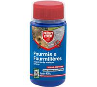 KALANKA-Poudre Anti-Fourmis & Fourmilières - Poudrage Arrosage Pulvérisation - 400g - Action Choc & Protection Longue Durée - Abords De La Maison FOURPOUD400N