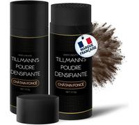 Kalanka-Poudre Cheveux Homme Et Femme/Poudre Densifiante Barbe/Fibres Capillaires 27,5 Gr-Châtain Foncé-Brun (2 Bouteilles)