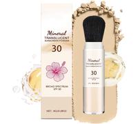 Kalanka-Poudre De Protection Solaire, Poudre De Réglage Minérale Pour Écran Solaire Spf 30, Protection Solaire Minérale, Poudre Lâche, Contrôle De L'huile, Finition Mate Naturelle, Imperméable Et