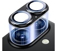 Kalanka-Pour Iphone 16/Iphone 16 Plus Caméra Protection, Conception Intégrale Verre Trempé Protection Objectif Caméra Arrière Pour Iphone 16/Iphone 16 Plus - Noir