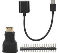 KALANKA-pour Zero Kit, Micro USB vers USB Femelle Adaptateur D'interface Multimédia Haute Définition ABS Adaptateur sans Fil Cordon Jeu de Broches pour Micro-Ordinateur pour Démarreur