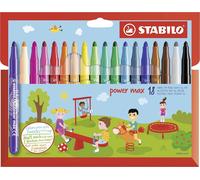 Kalanka-Power Max - Feutre De Coloriage - Étui Carton X 18 Feutres Pointe Large - Coloris Assortis