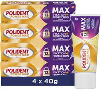 Kalanka-Power Max Fixation + Protection Crème Fixatrice Pour Prothèses Dentaires Partielles Ou Complètes, Goût Neutre, Sans Colorant Artificiel, Lot De 4 X 40g