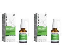 Kalanka-Pranarôm - Aromaforce - Spray Gorge Action 3 En 1 - Aux Huiles Essentielles - Menthe Poivrée - Aide Au Soulagement De La Gorge - Vegan - 15 Ml (Lot De 2)