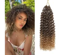 Kalanka-Pre Looped Micro Kinky Curly Crochet Hair For Mini Passion Twist 8 Packs 12 Inch Kinky Twist Synthetic Wavy Curly Crochet Hair Extensions For Black Women (T33/27, 8packs 8inch)