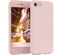 Kalanka-Premium Housse Silicone Pour Iphone Se 2022 Avec Protection Pour Appareil Photo Et Doublure Intérieure Étui En Silicone Housse De Protection Bumper Handy Case En Rose Ancien