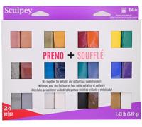 KALANKA-Premo + Souffle Clay Multipack 1oz 24/Pkg PE4009 Multicolore
