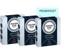 Kalanka-Préservatifs Extrêmement Délicats (60-64-69) Coffret D'essai 3x3 / Extra Fin, Extra Fin, Extra Humide/En Latex De Caoutchouc 100% Naturel Dans Votre Taille Xl - 3xl ""Grandes Sensations