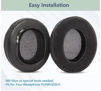 KALANKA-Prime Coussinets de Remplacement Compatible avec Corsair HS35 HS45 Stereo Gaming Headphones Coussinets d'oreille (Cuir protéiné/Mousse à mémoire de Forme)