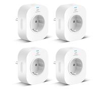 Kalanka-Prise Connectée Wifi (Type F), Prise Intelligente Eightree, Compatible Avec Alexa, Google Home, Smartthings, Suivi De La Consommation D'énergie, Wi-Fi 2,4 Ghz Requis, 16a, 3680w, Pack De 4