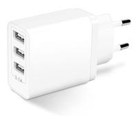 KALANKA-Prise USB 3-Port, 15W Chargeur USB A Secteur Adaptateur Multiple 5V 3.1A Universel Embout Mural Bloc Prise Chargeur Compatible avec iPhone, iWatch, Samsung, Xiaomi, Telephone (1-Pak)