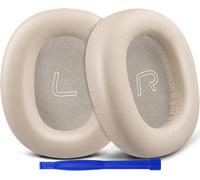 KALANKA-Professionnels Coussin Coussinets pour Edifier W860NB Pro et WH950NB ANC (ne conviennent Pas pour Les W860NB), Cuir Protéiné Souple, Mousse D'isolation Phonique Haute Densité - Blanc