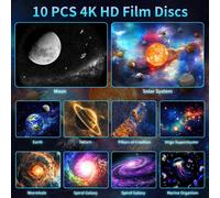 KALANKA-Projecteur Galaxy, objectif amélioré 4K HD pour projecteur d'étoiles, 10 scénarios réalistes de nébuleuses, éclairage de la pièce, minuterie d'arrêt et veilleuse 8 couleurs, couverture très l