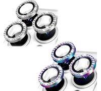 KALANKA-Protecteur d'Objectif de Caméra - Protection de l'objectif en Verre Trempé HD Transparent - Anneau Métallique Individuel Résistant