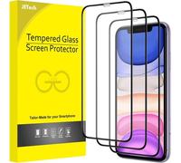KALANKA-Protection D'¿cran ¿ Couverture Compl¿te pour iPhone 11/iPhone XR 6,1 Pouces, Bord Noir, Integrale Film en Verre Tremp¿ 9H Compatible Coque, HD Transparent, Lot de 3