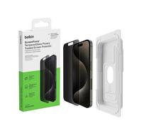 KALANKA-Protection d'écran anti espion antimicrobienne ScreenForce TemperedGlass Privacy (pour iPhone 15 Pro et iPhone 14 Pro, fine, antirayure, support Easy Align pour pose sans bulle d'air)