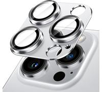 KALANKA-Protection Objectif Cam¿¿ra pour iPhone 14 Pro 6,1 Pouces et iPhone 14 Pro Max 6,7 Pouces, Verre Tremp¿¿ 9H Anneau, Lot de 1 (Argent)
