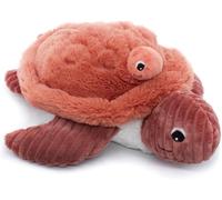 KALANKA-PTIPOTOS by SAUVENOU Tortue Maman/Bebe Bleu - Peluche bébé Toute Douce - Idée Cadeau de Naissance - 29cm, Terracotta