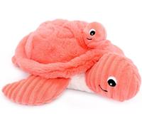 KALANKA-PTIPOTOS by SAUVENOU Tortue Maman/Bebe Bleu - Peluche bébé Toute Douce - Idée Cadeau de Naissance - 29cm, Corail
