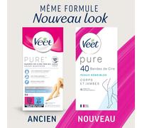 Kalanka-Pure - 40 Bandes De Cire Froide Corps Et Jambes - Peaux Sensibles - Recommandés Par Les Dermatologues - Epilation Longue Durée (Lot De 2)