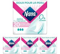 Kalanka-Puresensitive Extra Long Protège-Lingerie - Protège-Slip Et Absorbant Pour Peaux Sensibles - 0% Allergène*, Parfum, Colorant - 20 (L'emballage Peut Varier) (Lot De 4)