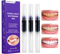 Kalanka-Purple Teeth Whitening Pen Lot De 3 Stylos De Blanchiment Des Dents Pour Un Blanchiment Rapide Des Dents, Blanchiment Efficace Des Dents Et Des Dents Pour Des Dents Blanches Éclatantes, Stylo 