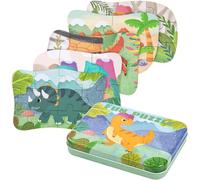 KALANKA-Puzzle Enfant 2 3 4 Ans - 5 en 1 Progressif Educa Puzzles avec Boîte, Jouet Éducatif Montessori Apprentissage Cognitif, Drôle Jeux Cadeau Anniversaire pour Fille Garçon Bebe¿Dinosaure¿