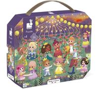 KALANKA-- Puzzle Enfant Princesses 36 Pièces - Jeu Educatif Motricité Fine et Concentration - Valisette Poignée - Fabriqué en France et Certifié FSC - Dès 4 Ans, J02608