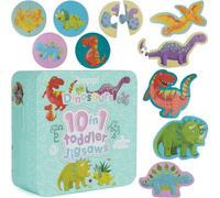 KALANKA-Puzzles progressifs 10 en 1 pour Petits de 18 Mois et Plus - Puzzles pour Tout-Petits sur Le thème des Dinosaures/Jouets de développement pour Enfants par , fabriqué en Carton 100% recyclé