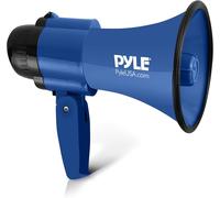 KALANKA-PYLE Haut-Parleur Mégaphone Compact à Piles avec Sirène- Mégaphone Porte-Voix 30 watts, Microphone,2 modes, sonorisation PA, poignée pliable pour cheerleading et usage policier (Bleu)