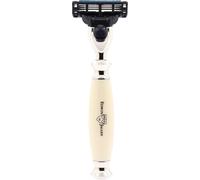 Kalanka-R357amz Rasoir Mach 3 Classique À Manche Synthétique Plaqué Nickel Manuel Et Réutilisable Pour Hommes Et Femmes Pour Crème À Raser Ou Savon