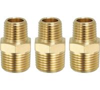 KALANKA-Raccord de Tuyau Hexagonal En Laiton Massif, Adaptateur de Filetage, 3 Pièces, Connecteurs de Ligne D'Eau Mâles 3/8"" Npt X 1/4"" Npt