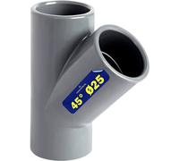 KALANKA-Raccord PVC U avec Angle de 45° Ø 25 mm Utilisé pour Assembler Trois Tuyaux avec de la Colle - Garantie de 10 Ans -