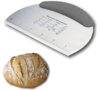 KALANKA-Racloir pour pâte à bord droit et grattoir ¿ Règle pour mesurer, faire des portions et couper ¿ Lame semi-flexible Utilisé pour pâtisserie, panification