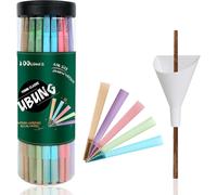 Kalanka-Rainbow Cônes, 5 Couleurs 100 Cônes, King Size Cône Pré Roulé Avec Filtres, King Size Cône Fini Feuille À Rouler, Comprend 1 Trémie Et 1 Poussoir Pour Emballage Rapide