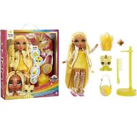 KALANKA-Rainbow High Poupée Mannequin avec Kit de Slime et Animal de Compagnie - Sunny (Jaune) - Poupée Pailletée 28 cm avec Kit de S