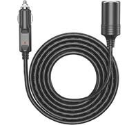 Kalanka-Rallonge De Chargeur De Voiture 12 V/24 V - 5 M - Noir - Long Câble Avec Prise Allume-Cigare - Convient Pour Gonfleur De Pneu, Aspirateur Et Autres Équipements Portables - Câble D'alimentatio