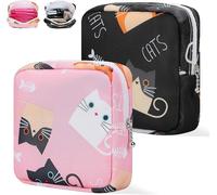 Kalanka-Rangement Des Serviettes De Tampon, 2 Pièces Mini Sac Menstruel Pour Les Premières Règles Filles Femmes, Serviettes Hygiéniques Portables Sac De Rangement