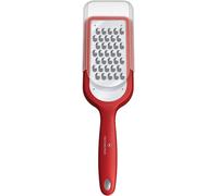 KALANKA-Râpe de Cuisine Grossière avec Pieds Anti-Dérapants en Caoutchouc, Râpe Grossière, Inoxydable, Acier Inoxydable, Rouge