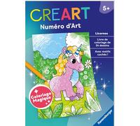 KALANKA-Ravensburger - CreArt Coloriage Magique - Dessin par numéros - Dessins cachés sur chaque page - Loisir créatif - Thème Licornes - Dès 5 ans - 13099051