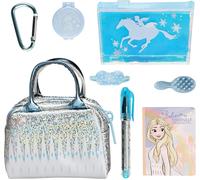 KALANKA-Real Littles Mini Sac à Collectionner La Reine des Neiges avec 6 Accessoires de Papeterie, Convient aux Enfants à partir de 6 Ans, Bleu et Blanc