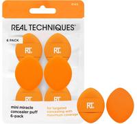 Kalanka-Real Techniques Mini Miracle Concealer Puff, Petite Bouffée De Maquillage Pour Fond De Teint Et Correcteur Liquide Et Crème, Correcteur Ciblé Sous Les Yeux Et Les Imperfections,6 Unités