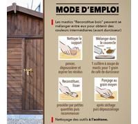 KALANKA-Reconstitue Bois Gros Trous et Angles Mastic Standard - Blanc - Facile d'Application - Mastic-bi Composante avec Durcisseur - 190g