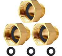 Kalanka-Réduction G1/2"" À G3/4"" En Laiton,3 Pièces Rallonge De Réduction G1/2"" Extérieur(Ø20,3mm) X G3/4"" Intérieur(Ø24mm),Mamelon À Manchon Réduit F/M Avec Joint En Caoutchouc