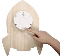 Kalanka-Reer Lumilu Silhouette Light Rocket 52157 Applique Murale En Forme De Fusée, Superbe Cadeau De Baptême, Cadeau D'anniversaire Pour Garçons Et Filles, Marron