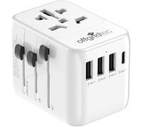 KALANKA-Reiseadapter Universal Weltweit 3X USB-A und 1x USB-C Weiss