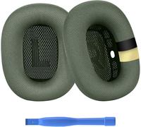 KALANKA-Remplacement Coussinets d'oreille pour AirPods Max Casque par \u2013 Premium - Memory Foam et Mesh Fabric Coussinet Casque avec Couche de Silicone \u2013 Coussinets de Rechange \u2013 Vert