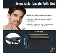Kalanka-Remplacement De L'ensemble De Barre D'or Et De Coupe De Rasoir En Or Super Close Compatible Avec La S¿¿Rie Vanish Series 5 Star Wahl (8173-700) (2 Paquets)