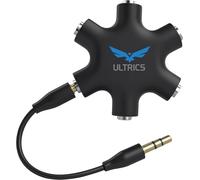KALANKA-Répartiteur Audio 5 Casques, 3,5 mm Mâle à Femelle Multi Écouteurs Stéréo Séparateur Adaptateur, Aux Splitter Compatible avec iPhone Samsung Nokia PC Laptop Orateur Smartphones PS4 Xbox