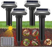 Kalanka-Répulsif Anti Taupes, Solaire,Ultrason 4 Pcs,Ultrasons Borne Pour Taupes, Serpents Campagnols Gophers Et Autres Répulsif